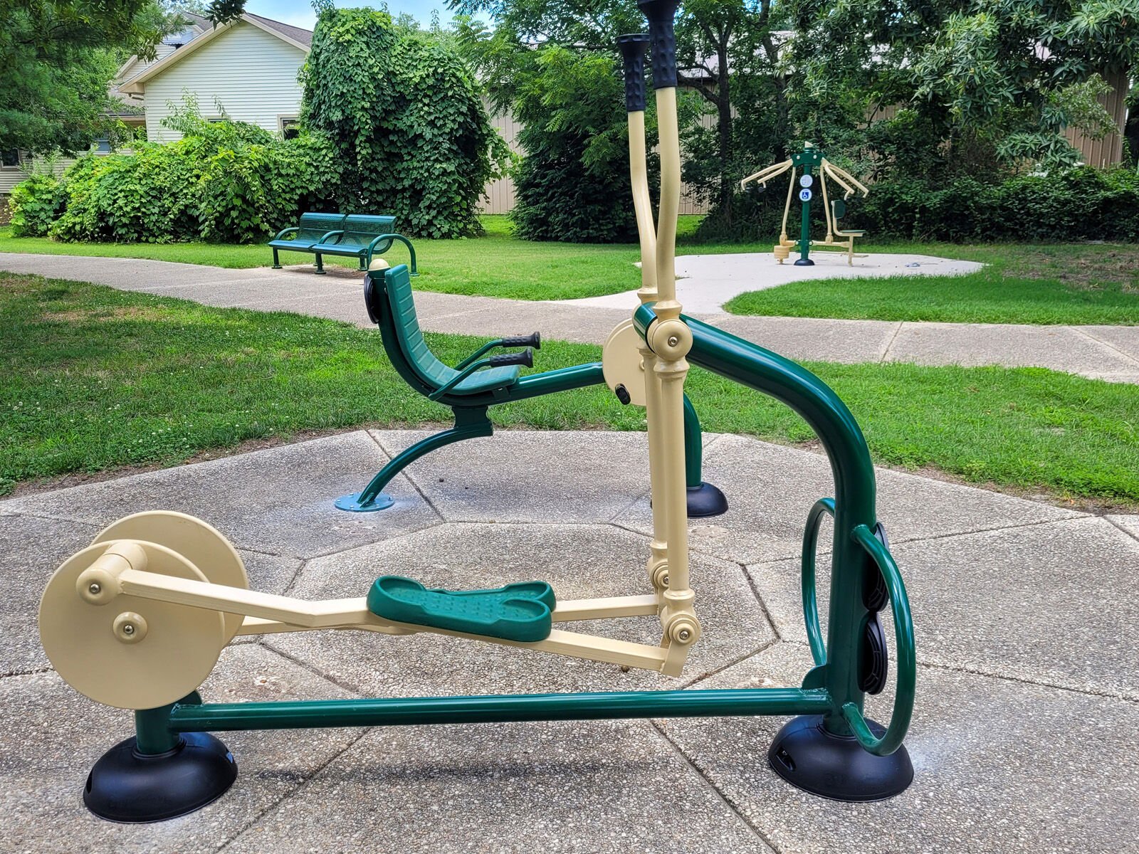 Exercise equipment in John West Park